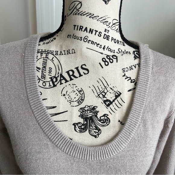 Mandee Knit Scoop Neck Sweater Gray Sz L - Picture 3 of 16